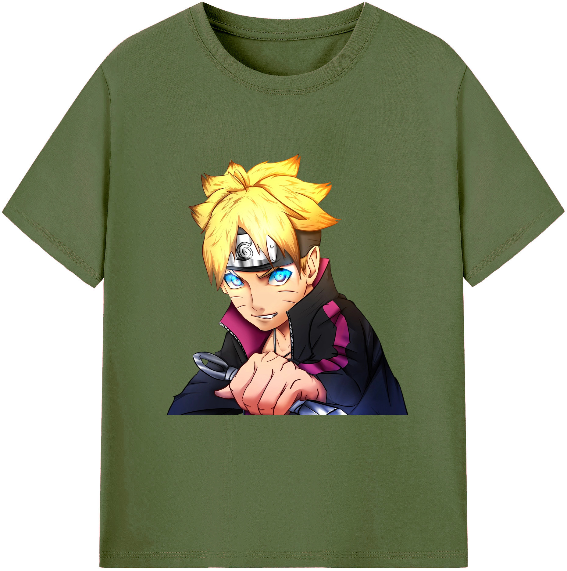 （画像用） NARUTO -ナルト- うずまき ボルト Uzumaki Boruto 綿100％半袖Tシャツ（フロントプリント）